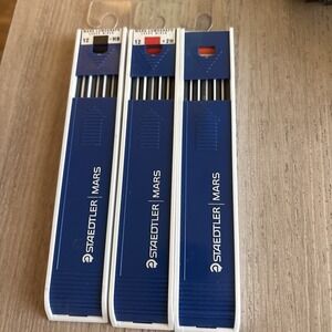 Staedtler Mars Lumograph - 2H, HB, H- 3 Packs Drafting Pencil Leads 36 Count
